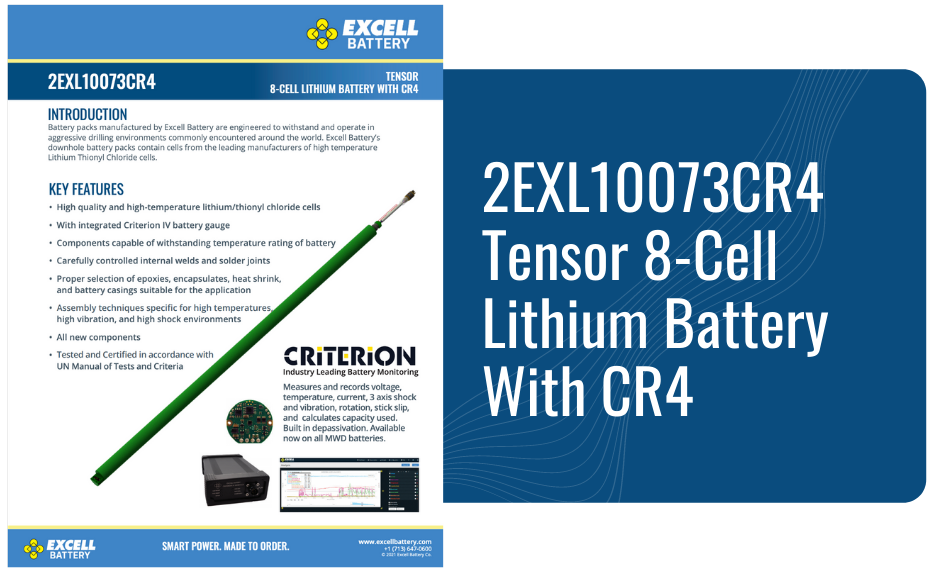 2EXL10073CR4 Tensor 8-Cell Lithium Battery With CR4 2EXL10073CR4 Tensor 8-Cell Lithium Battery With CR4